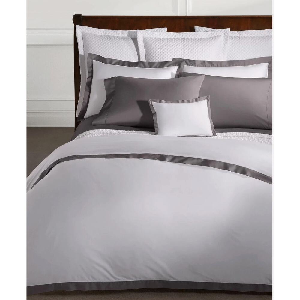 RALPH LAUREN Organic Cotton Sateen KING FLAT SHEET | Graphite Gray - Picture 5 of 5